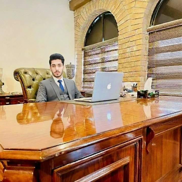 M. Bilal Haider at his desk