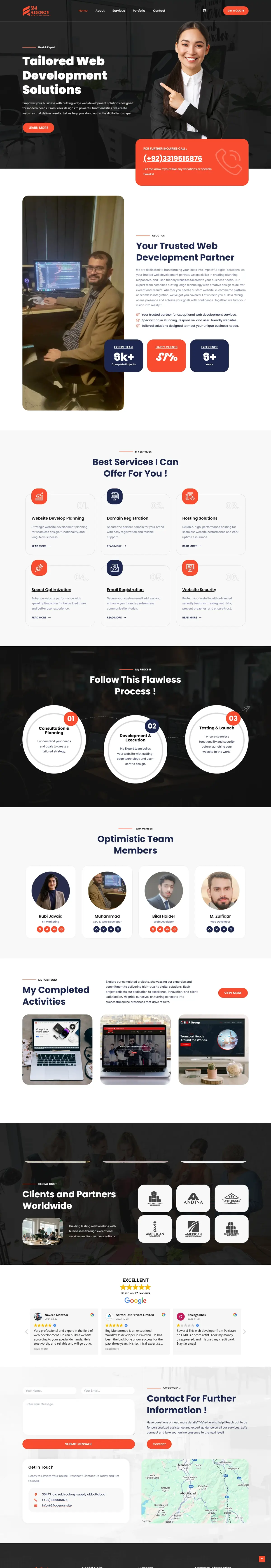 24 Agency full homepage design