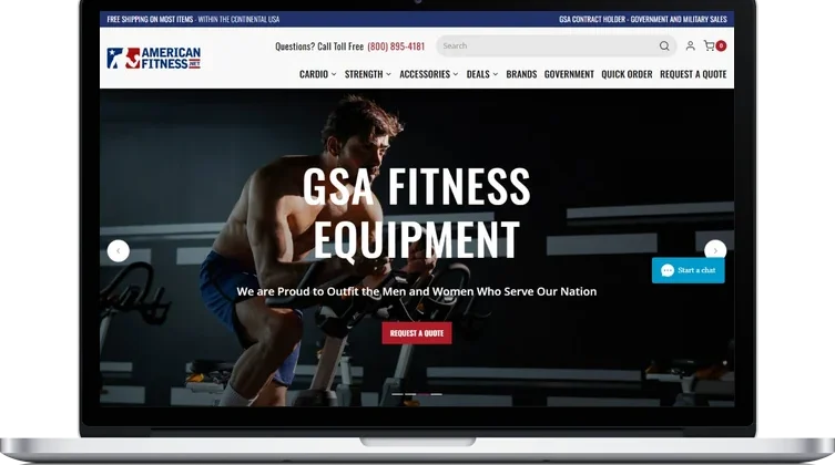 American Fitness website design