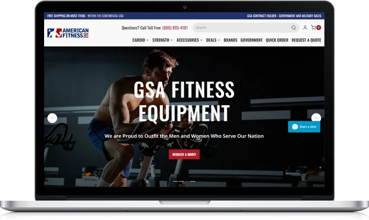 American Fitness website design