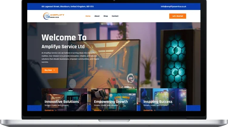 Amplify Service Ltd website design