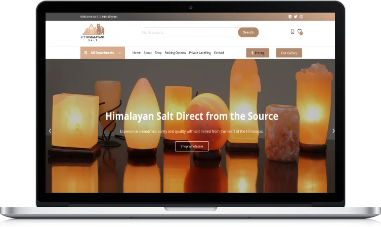 A.T Himalayans Salt website design