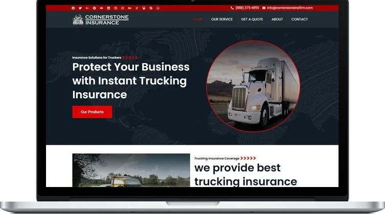 Cornerstone Insurance website design