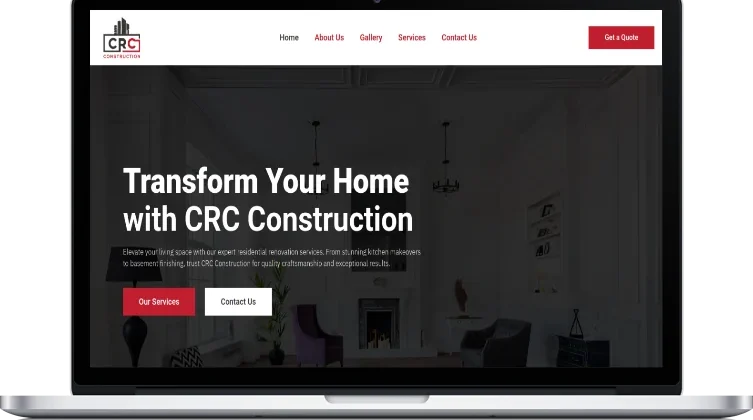 CRC Construction website design