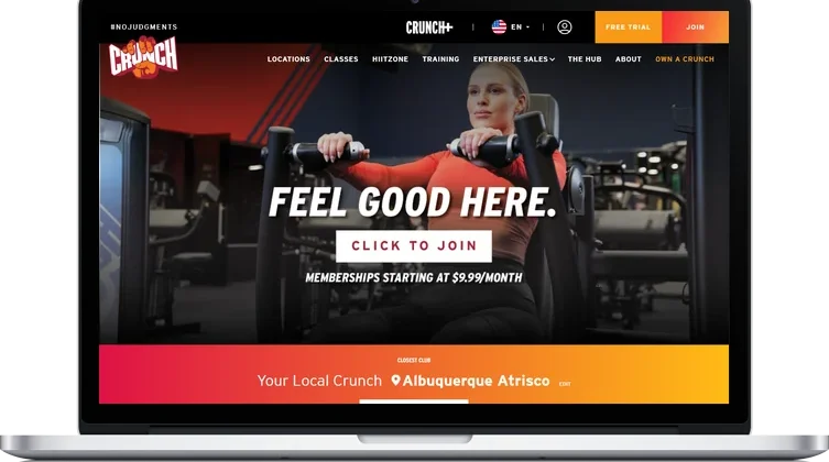 Crunch Fitness – Albuquerque Atrisco website design