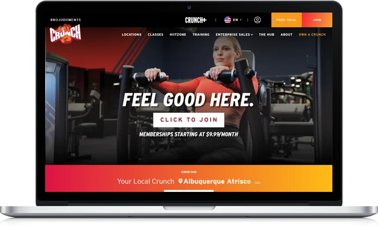 Crunch Fitness – Albuquerque Atrisco website design