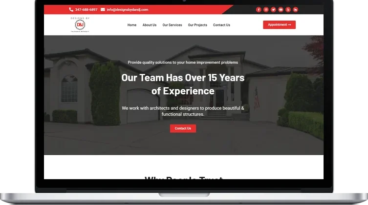 Designs by D&J website design