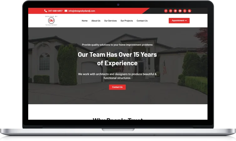 Designs by D&J website design