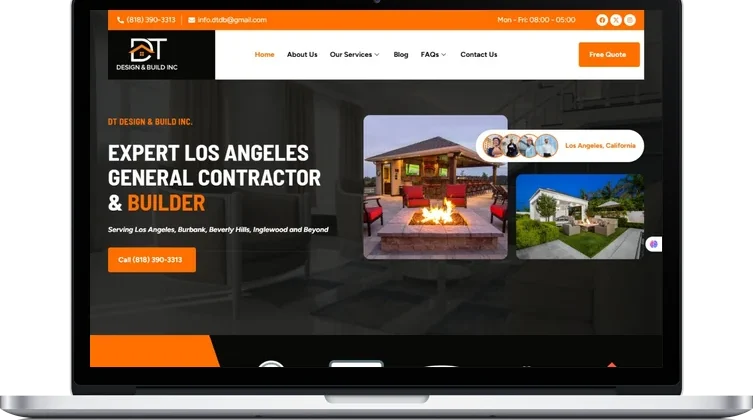 DT Design & Build website design