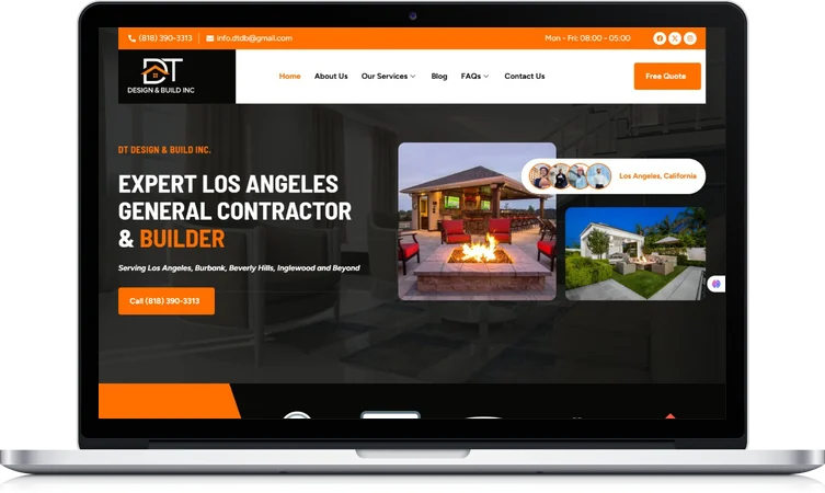 DT Design & Build website design