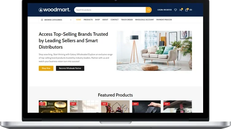 Galaxy Wholesales website design