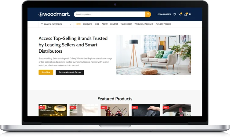 Galaxy Wholesales website design