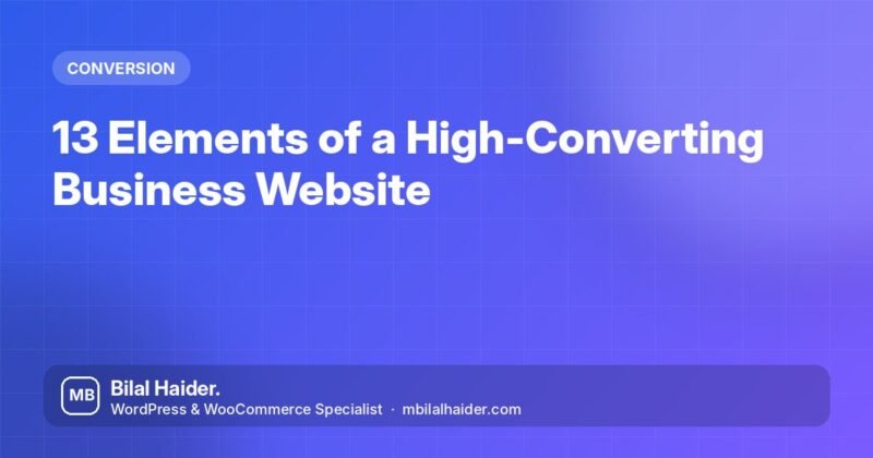 13 Elements of a High-Converting Business Website