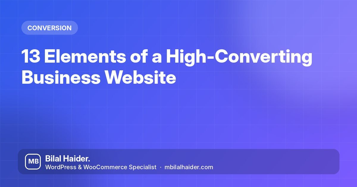 13 Elements of a High-Converting Business Website
