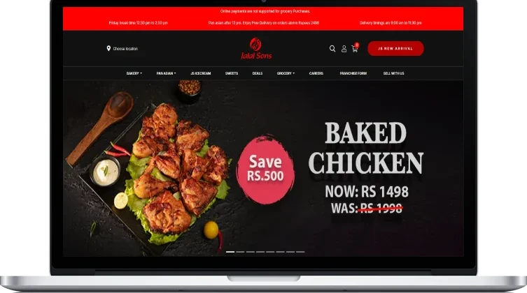 Jalal Sons website design