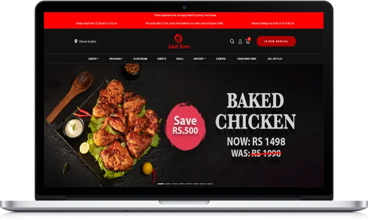 Jalal Sons website design