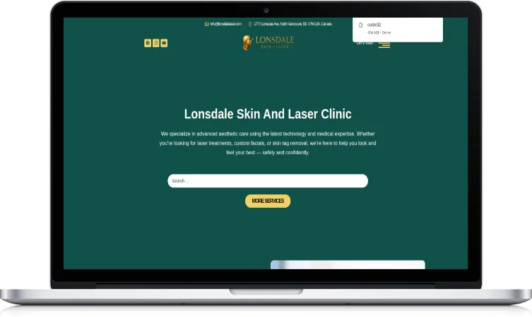 Lonsdale Skin & Laser Clinic website design