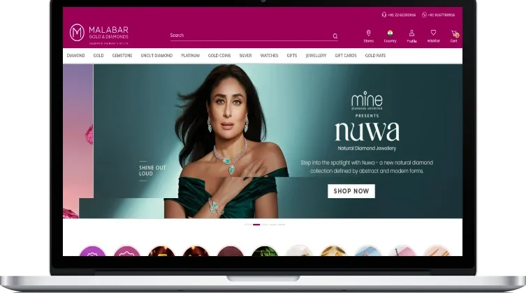 Malabar Gold & Diamonds website design