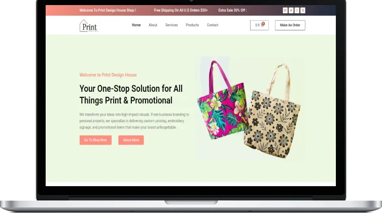 Print Design House website design