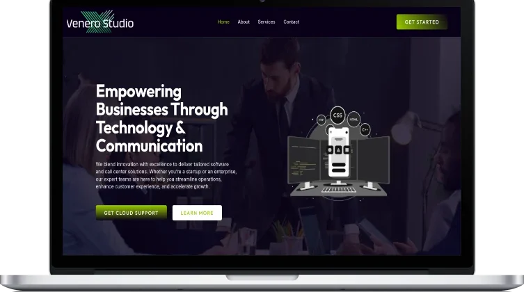 Venero Studio website design
